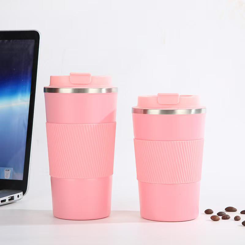 Large Capacity 304 Stainless Steel Coffee Cup with Silicone Sleeve - Double-Wall Vacuum Insulated Travel Mug