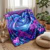 Dolphins in Heartful Ocean Theme blanket Lightweight Warm Flannel Blanket Decorative Throw Blanket for Home Decoration