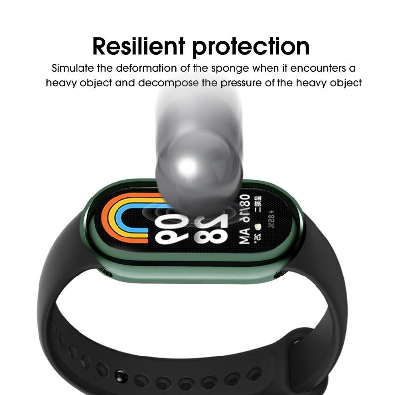 Soft Protective Cover for Xiaomi Mi Band 8 Case Full Screen Protector Shell Bumper Plated Case SmartWatch Accessories for Xiaomi