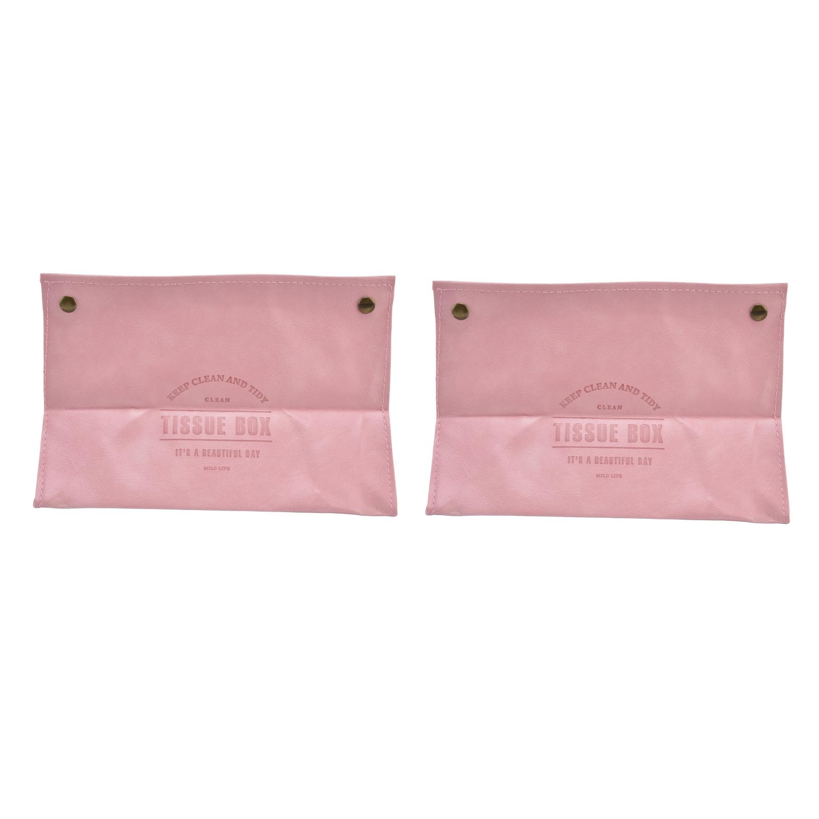 

2 Packs Tissue Box Cover Nordic Handbag Styling Medroom Artificial Leather Tissue Box Cover Holder for Living Room