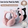 Foldable Faux Fur Ear Warmers Faux Fur Foldable Thermal Earmuffs Cat Ear Earmuffs  Winter Outdoor