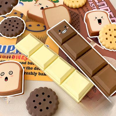 Gomma da cancellare carina in stile cioccolato, cibo creativo, cancelleria, per bambini, studenti, matite, articoli scolastici