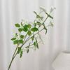 Artificial Flower Branch Realistic Stem And Green Fake Flower with Leaves for Floral