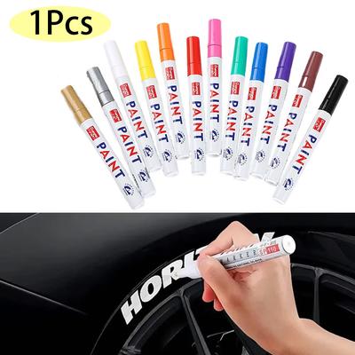 Car Paint Pen Waterproof Car Wheel Tire Oily Painting Mark Pen Auto Rubber Tyre Tread CD Metal Permanent Paint Marker