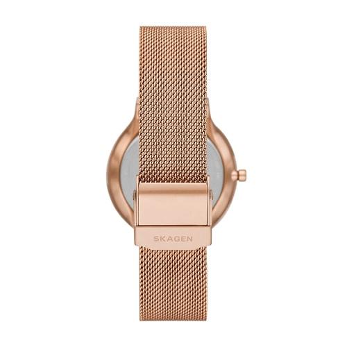 Skagen Women's Freja Quartz Watch with Stainless Steel Strap, Rose Gold, 16 (Model: SKW3020)