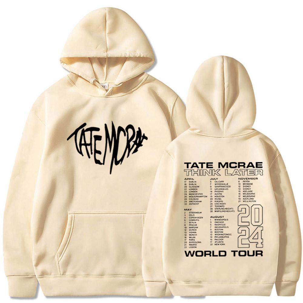 Tate McRae Think Later Tour 2024 Hoodie Tate McRae Merch Fan Gift Unisex Harajuku Sweatshirts