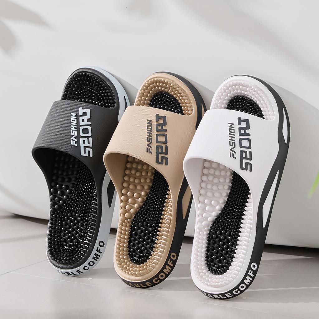 Men Massage Slippers Flat Casual Slides Comfortable Non-slip Men Slippers