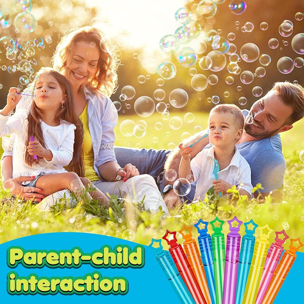 32 PCS Mini Bubble Wands in 8 Colors, Children's Party, Birthday Party, New Year, Christmas, Valentine's Day, Carnival, Ideal Goodie Bag Filling,