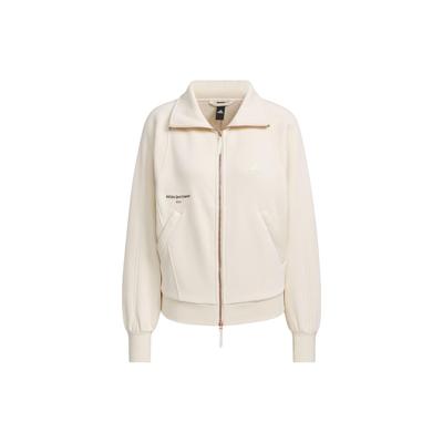 Kleine Logo Fleecejacke mit durchgehendem Reißverschluss Damenjacke Wunderweiß IX6793