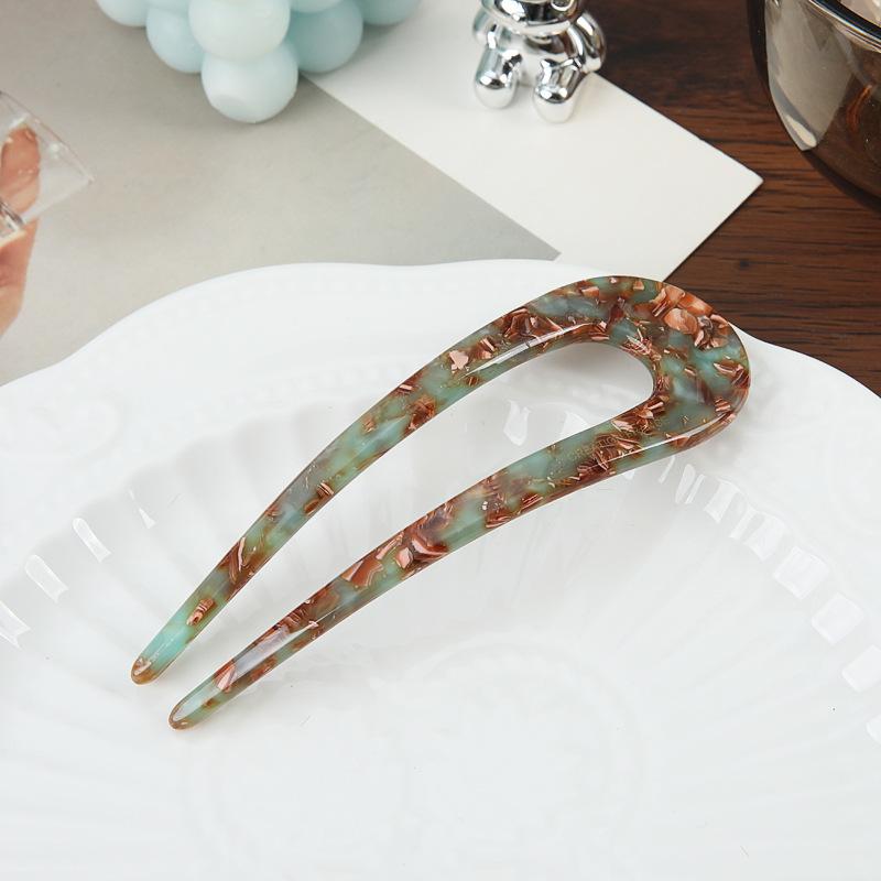 U-Shaped Hairpin Female High-End Sense Antique New Chinese Disc Hair Hairpin Headgear Simple Modern Daily Hairpin