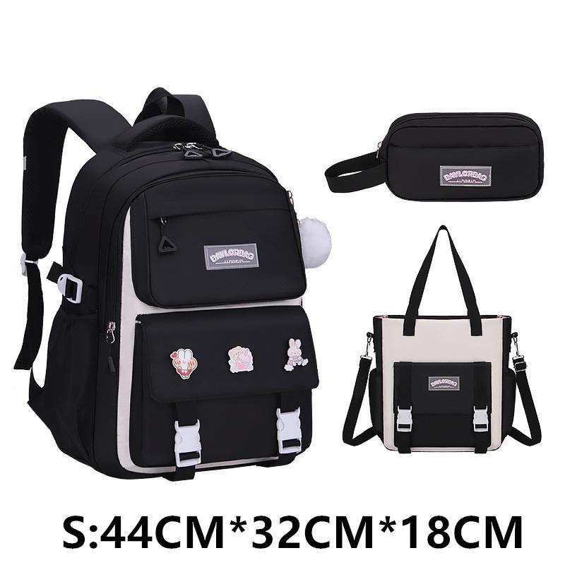 3 Pcs/Set School Bag for Girls Children Backpack Schoolbag Teenage School Child With Lunch Box Pencil Case Kids Book Bag 2024