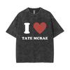 Washed Singer Tate Mcrae Album So Close To What Miss Possessive  World Tour T Shirts Men Women Fashion Oversized Tshirts