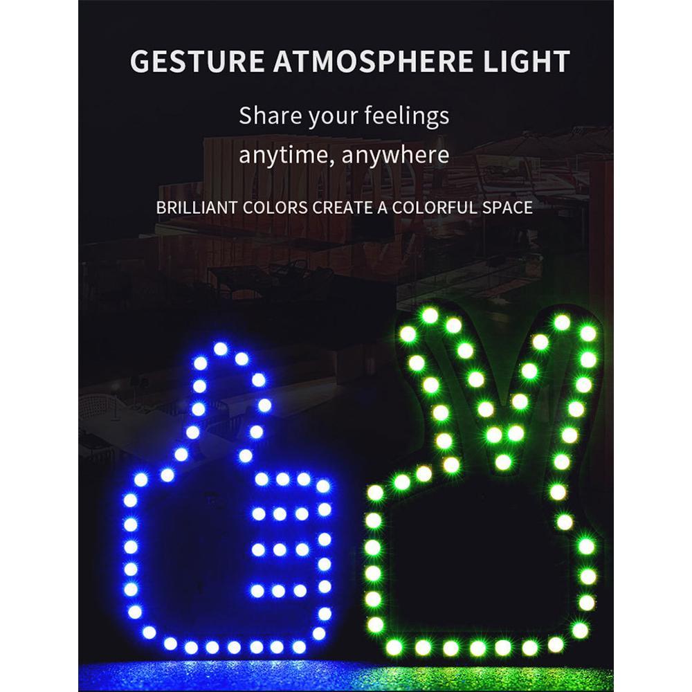 LED-Gestenlicht mit Fernbedienung, Auto-Fingerlicht, OK-Gestenlicht für Auto-LKW-Handlampe, Autozubehör