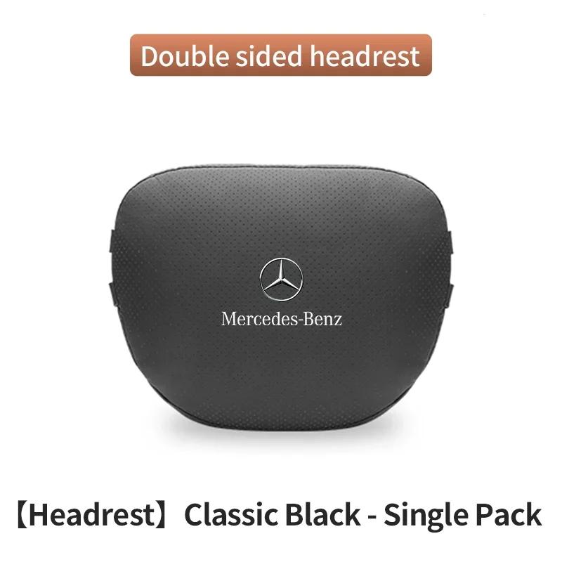 Car Sticker Car Headrest Neck Support Lumbar Rest Cushion Neck Pillow For Mercedes-Benz A B C E S V R-Class A45 C43 CLA GLA GLB