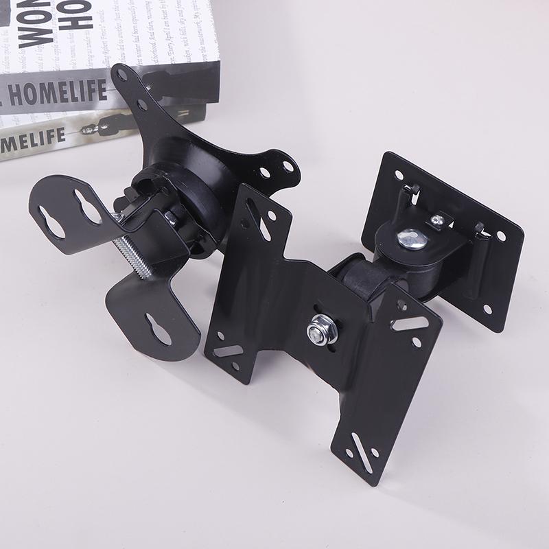 1Set 14-24/27Inch Tv Mounts Lcd Led Monitor Wall Mount Bracket Fixed Flat Panel Tv Frame Support 180 Degrees Tilt Angle W/Screw