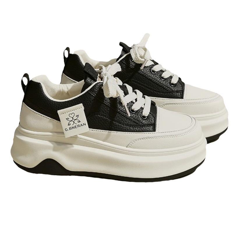 Frühling Hundert mit Kleine Weiße Schuhe Weibliche Dicke Unterseite Niedrigen Gang Erhöhung Schuhe Sport Casual Schuhe