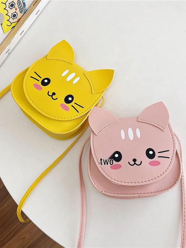 Mini Cute Cartoon Kitten Shoulder Bag – Korean Style Crossbody for Baby Girls