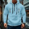Men's Military Cargo Hoodies, Casual Quarter Zipper Pullover Tops With Multi Pockets