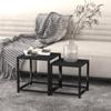 Day and Night - Day and Night Coffee Tables 2 Units Black MDF