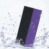 2pcs Buffer Block Sponge Sandpaper Nail File 60/80 Grit 3-Sided Manicure Tools (Purple & Black)