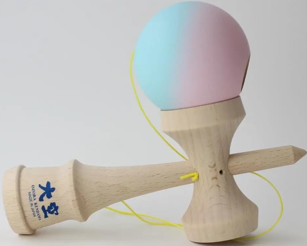 Yamagata Koubou Competition Kendama "Ozora" (Japan Kendama Association Certified) Matte Light Blue & Pink