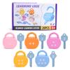 20PCS Kids Alphabet Lock Key Toy Set Car Locks Montessori Educational Number Matching Homeschool Math Toys Baby Word Cognition