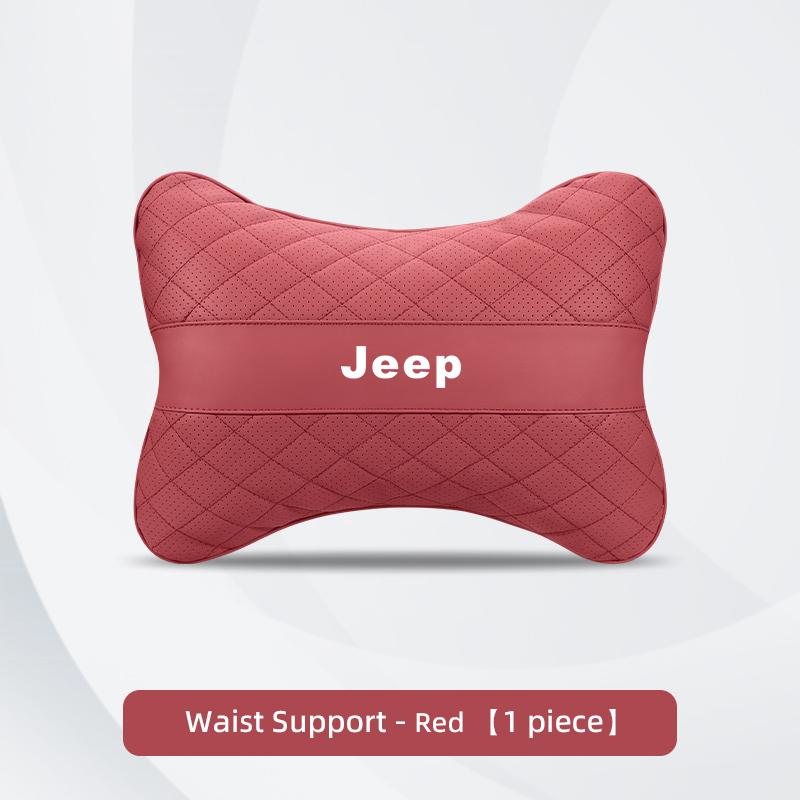 Car Headrest Waist Pillow Long-Drive Essential Neck & Lumbar Support in One Go For Jeep Wrangler Rubicon Renegade Grand Cherokee
