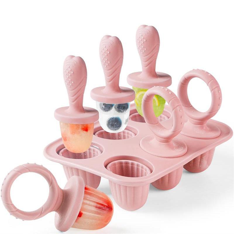 Mini Silicone Ice Lolly Mould for Baby with Teething Sticks for Kids Little Hands, BPA Free Safe Toddler Design Children Small Popsicle Mold