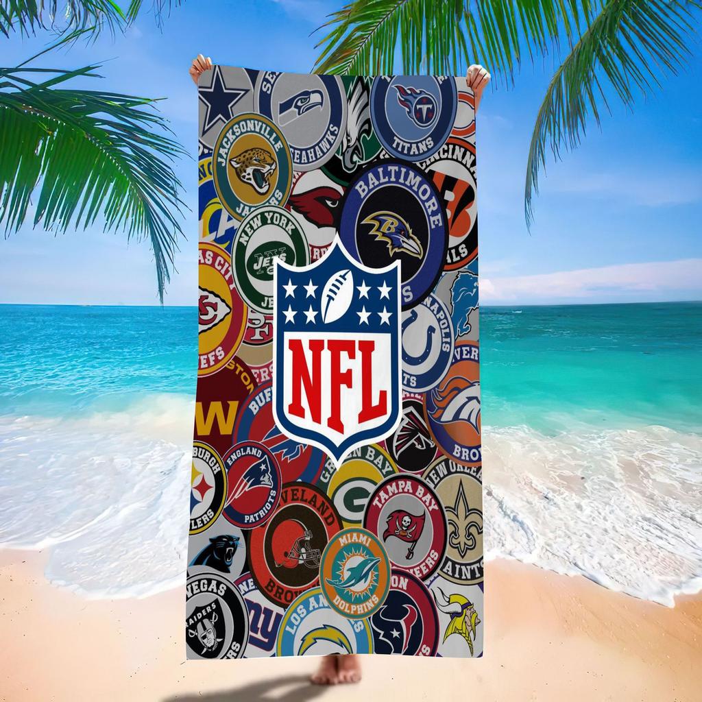American Nfl Football Beach Towel Absorbent Quick-Drying Swimming Bath Towel Adult Beach Towel One Order