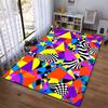 Colorful Abstract Geometric Carpet with Modern Shapes and Patterns Suitable for Use As an Anti-slip for Living Room Bedroom Sofas