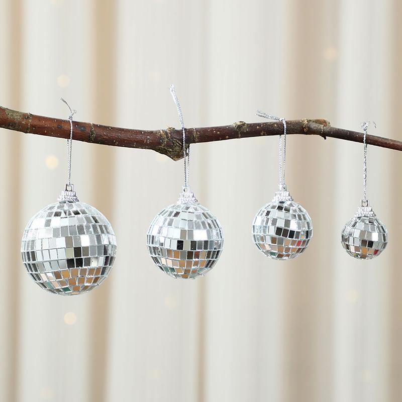 Disco Mirror Balls Christmas Ball Xmas Tree Pendent Hanging Ornaments Christmas New Year Home Decor Wedding Party Supplies