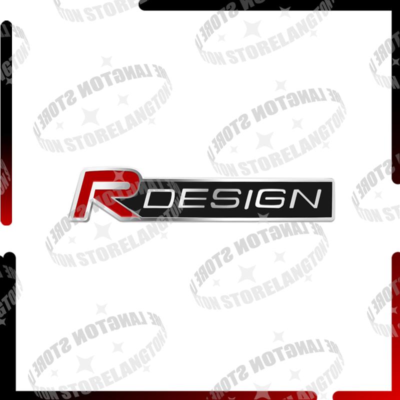 Metal Car Body R Design Grille Emblem Badge 3D Sticker Tail Decals For Volvo XC90 XC40 S60 XC60 V50 V40 V60 V70 S80 S40 C30 S60