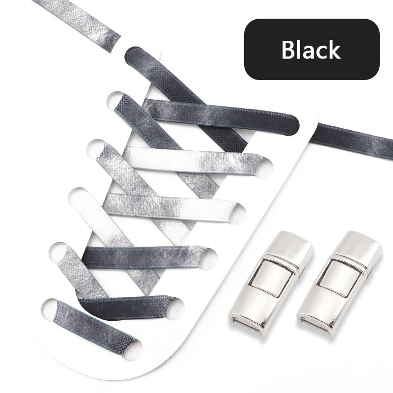 Elastic Shoe Laces with Metal Press Lock Flat Shoelaces Without Ties Easy To Use and Durable Sneaker Accessory Lazy Shoelace