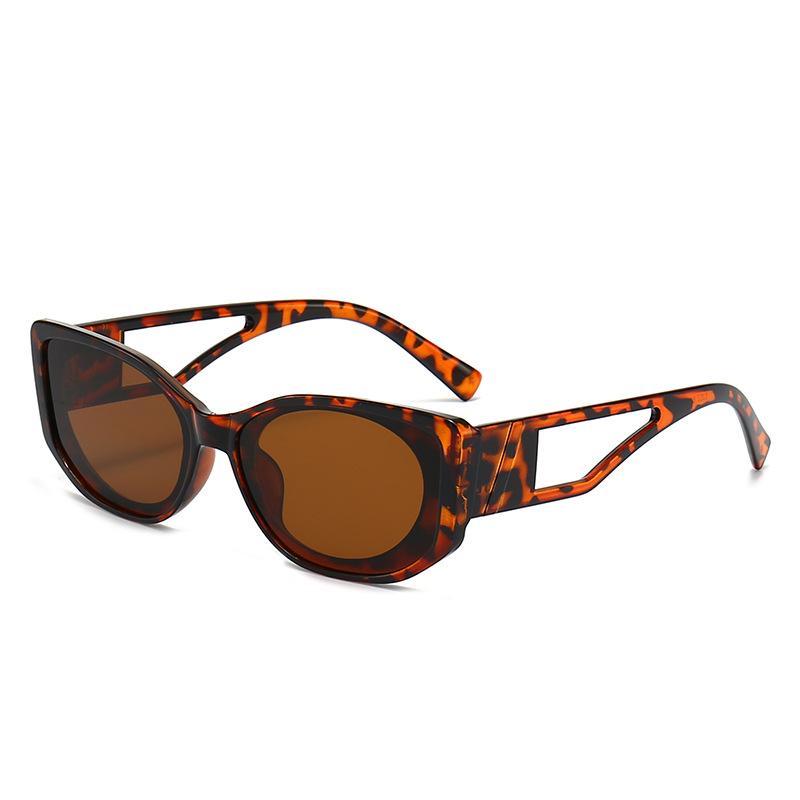 European and American new hollow small frame sunglasses women's personality street shooting plain sunglasses fashion cat eye sunglasses