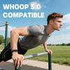 Diamond-Embedded For WHOOP 5.0 Straps Nylon Woven Elastic Casual Wristband with Full-Diamond Bright Silver Metal U-Frame for Whoop 5.0 MG Band