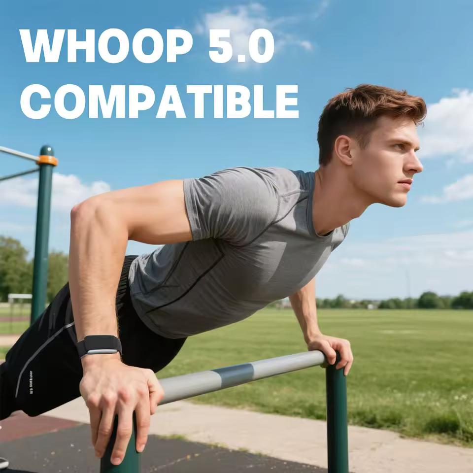 Diamond-Embedded For WHOOP 5.0 Straps Nylon Woven Elastic Casual Wristband with Full-Diamond Bright Silver Metal U-Frame for Whoop 5.0 MG Band