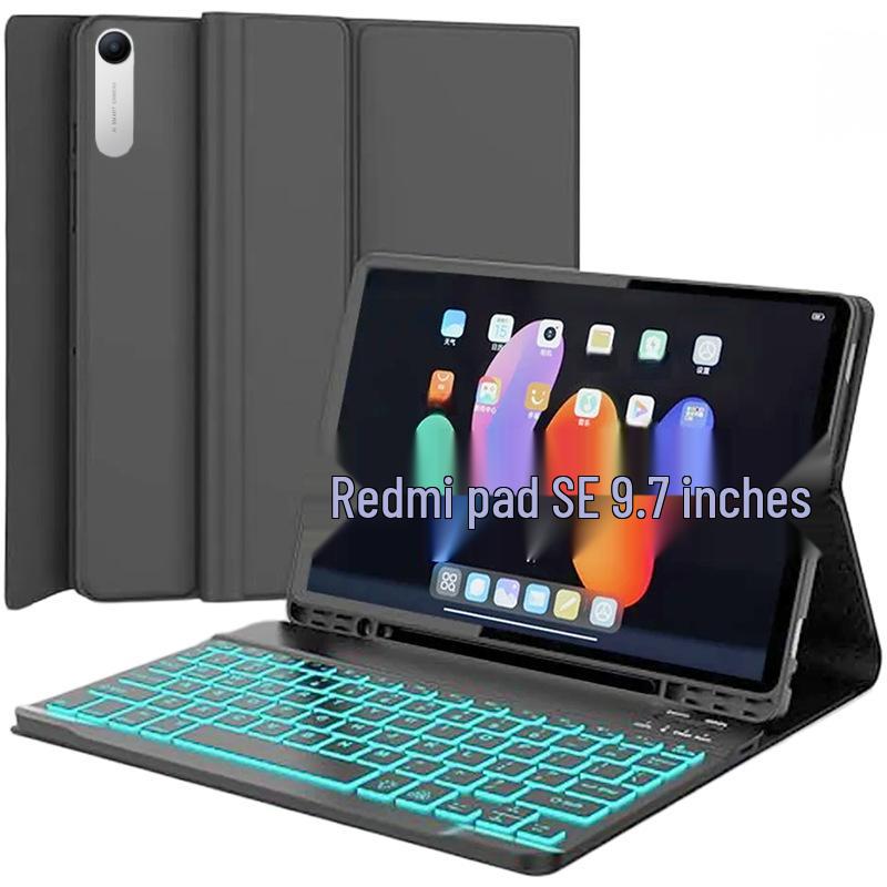 Colorful Backlit Bluetooth Keyboard Case for 2026 Redmi Pad 2 - 9.7-inch Tablet