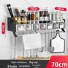 Stainless Steel Kitchen Storage Rack with Spice Jars and Utensil Holders