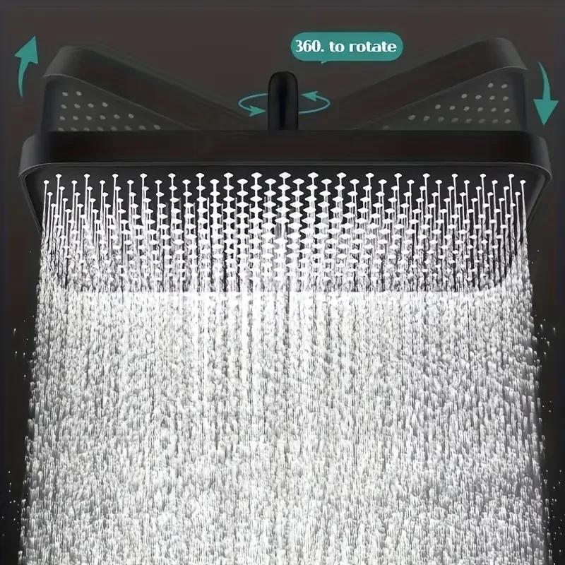 1 Piece Large Inch Large Water Outlet Pressurized Shower Head Water Heater Large Panel Top Spray Home Bathroom Accessories Ducha