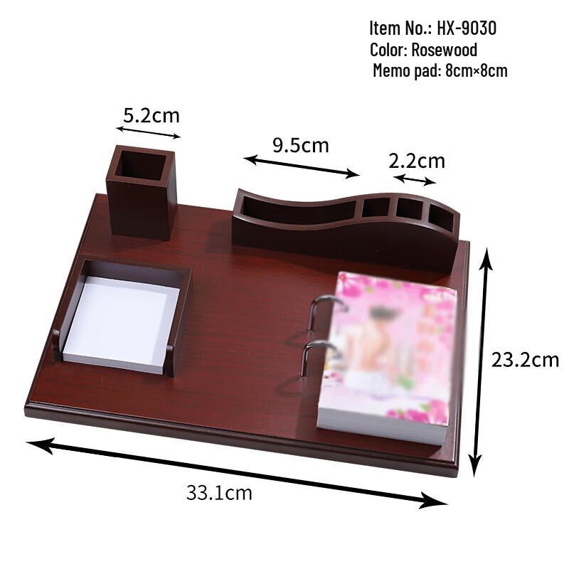 Wooden Desk Calendar Stand with Pen Holder