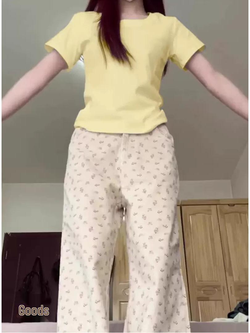 

2025 Универсальные Цветочные Повседневные Джинсы Петит - Женская Удобная Летняя Мода Extra Small цветочный