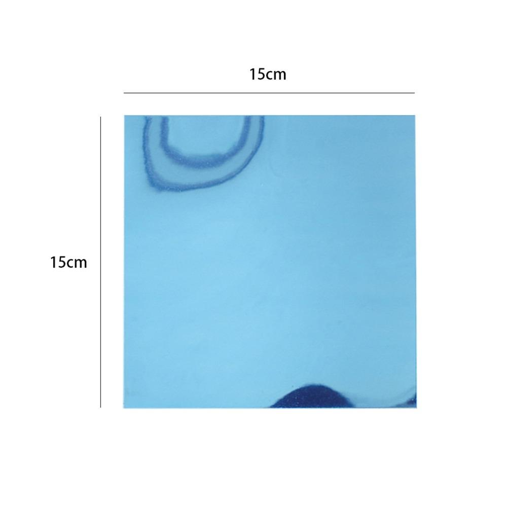 32pocs Silver PET Mirror Decal PET 15x15cm Mirror Tile Self-adhesive Mirror Sticker Bedroom