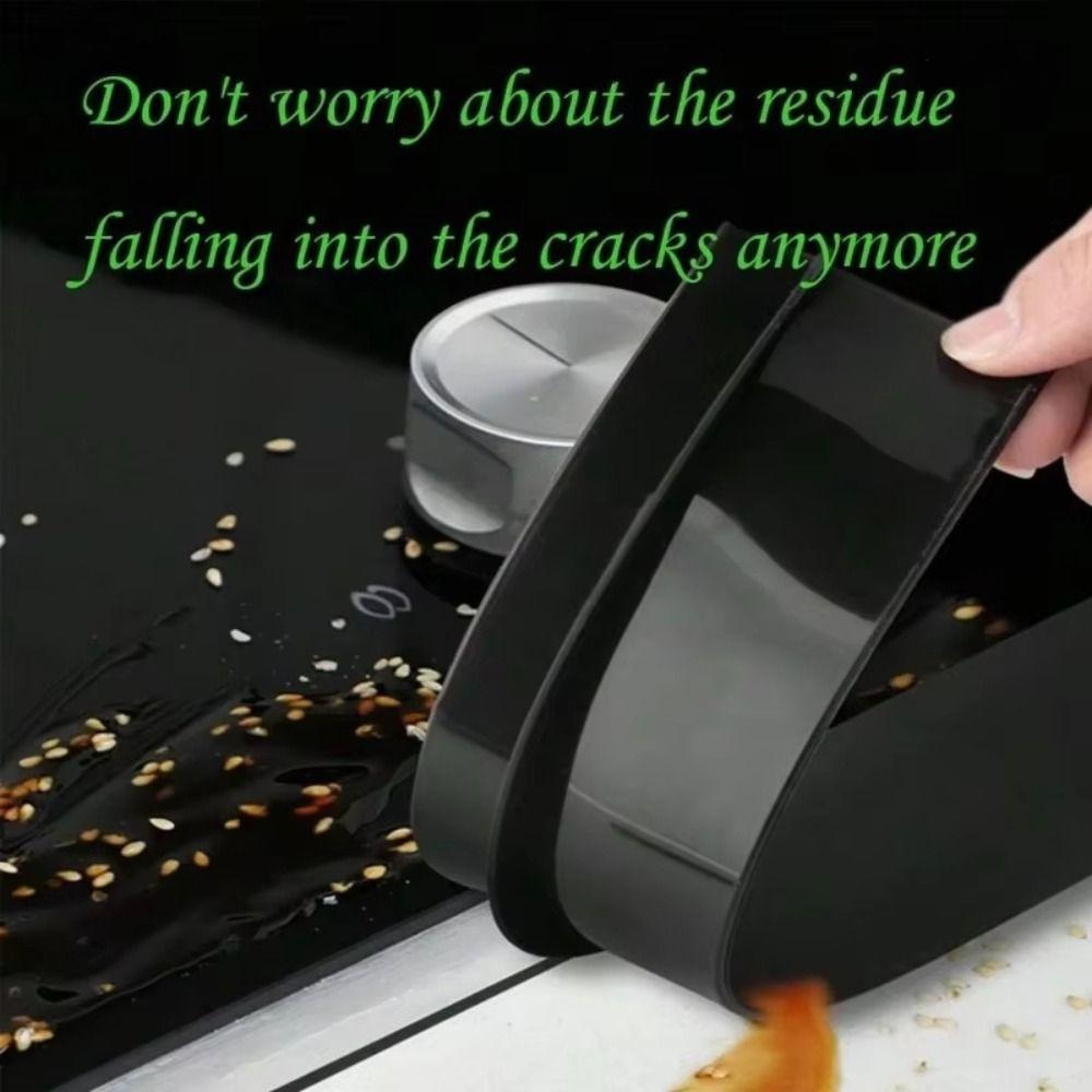 24 Inches Kitchen Stove Gap Strip Silicone Anti-Oil Oven Anti-spill Seal High Temperature Resistant Anti-Stain