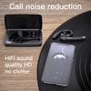 Business Bluetooth Headphone Single Earphone HD Noise Cancel Calling With Charge Case IPX7 Waterproof Headset For All Smartphones