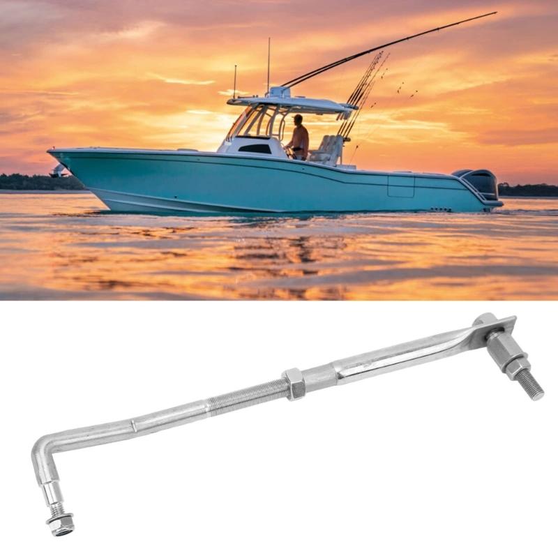 Adjustable Marine Outboard Steering Link Rod Corrosion Resistant Linkage Arm Easy Installation for Boats Up To 200HP
