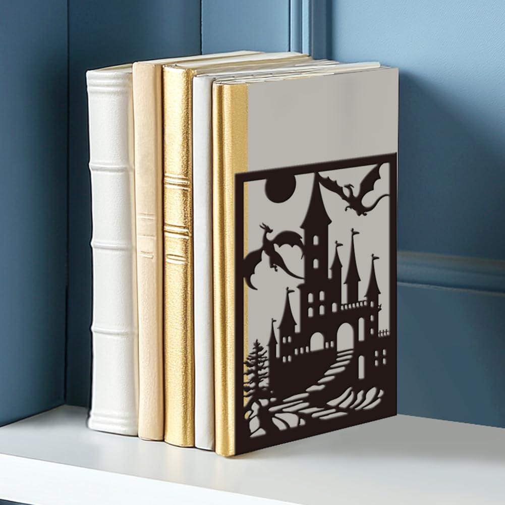 Fantasy Čtvrté křídlo Drak Kovová zarážka na knihy Těžký průmysl Zarážka na knihy Dekorace na pracovní stůl Školní potřeby