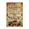 Vintage Witch Kitchen Metal Sign X Inch  D Rustic Iron Wall Decor for Halloween