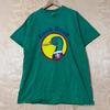 Vintage 90s Duck Head Duck Tail Double Sided Graphic Green Cotton T Shirt Size XL Made In USA