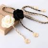 1PC Lady Camellia Waist Chain for Women High-end Black & White Flower Body Chains Jeans Dress Jewelry Decoration Wholesale