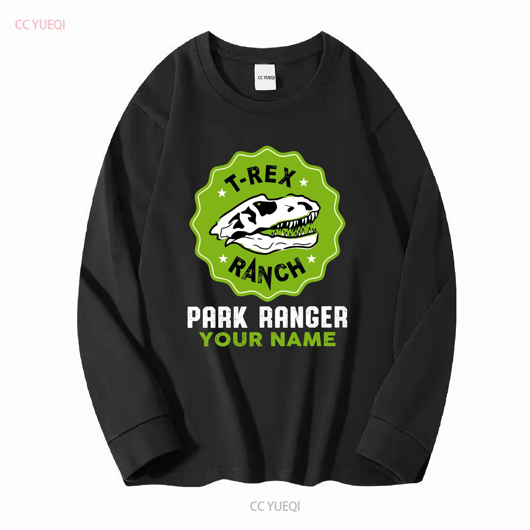 

T Rex Ranch Park Ranger Kid Youth Toddler shirt Custom name Christmas Family Birthday long or short sleeves vintage Washed S